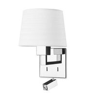 leds c4 aplique bali e27 60 cromo 644 with reader led 22 blanco calido - 3000k cromo 1