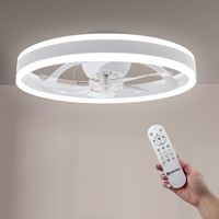 ventilador de techo led verona cct o50 cm con mando y app iluminacion led 36w 3600 lm 6 velocidades motor dc silencioso para dormitorios y salones