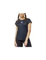 camiseta de running new balance impact at n-vent top negro mujer