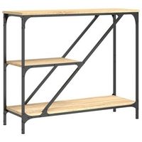 mesa consola madera de ingenieria roble sonoma 885x30x75 cm vidaxl
