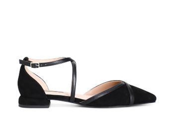 bailarinas de ante con cruces black