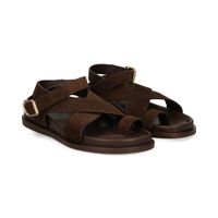 bibi lou sandalias planas mujer - marron talla 40