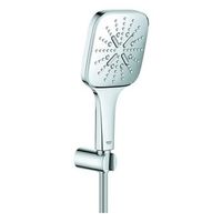 conjunto de ducha con soporte grohe rainshower smartactive 130 cube 3 chorros chrome 26589000