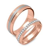 alianzas de plata 925 vivo banadas en oro rosa 6mm de ancho