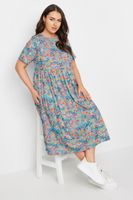 yours vestido azul cachemira con cintura alta mujer curvy y tallas grandes yours