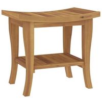 mesa auxiliar de bano madera maciza de teca 50x35x45 cm vidaxl