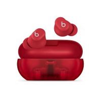 apple beats solo buds - auriculares de tapan true wireless - rojo transparente