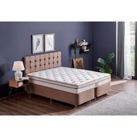 cama individual colchon base y cabecero helen-90 x 200 marron claro