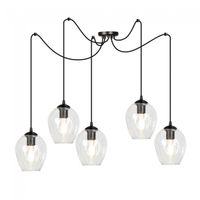 lampara colgante maranto transparente 5 luces