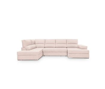Rinconera con cama 5 plazas bari xxl lado izquierdo color beige