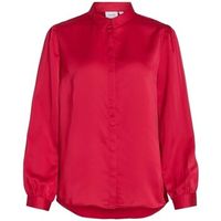 vila blusa noos ellette satin shirt - love potion para mujer