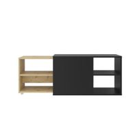 mueble de tv modular 4 estantes marron - l1335 cm