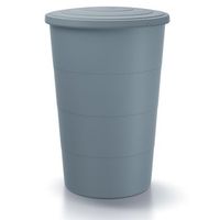 barril agua lluvia 160l smooth gris claro 60x60x878 cm