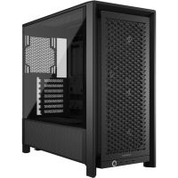 torre corsair frame 4000d rs midi tower panel vidrio templado 3 ventiladores frontales atxeatx sin fuente negra