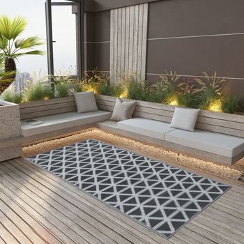 Alfombra De Exterior Pp Negro 190x290 Cm