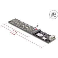 adaptador delock oculink sff-8612 a m2 key m para ssd nvme pcie 40