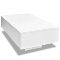 mesa de centrormesa auxiliarrmesa de cafe rectangular blanco con brillo