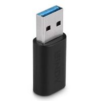 lindy 41904 cambiador de ganero para cable usb 32 type a usb 32 type c negro