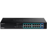 trendnet tpe-tg182 switch no administrado 16 puertos gigabit poe  2 puertos sfp