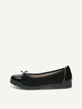 CAPRICE Ballerina, black, made of Leather, Size 36