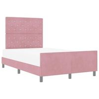 cama tapizada 207x126x128 cm  - rosa