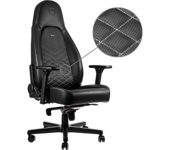 ICON Gaming Chair - Black & Platinum White, Black