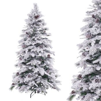 Árbol Navidad Artificial Plegable 819 Ramas Mixtas Nevadas Ignífugas 240 Cm Lolahome