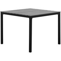 mesa de jardin de aluminio gris y negro resistente estilo moderno prato
