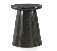 taburete mesita auxiliar de ceramica azul oscuro