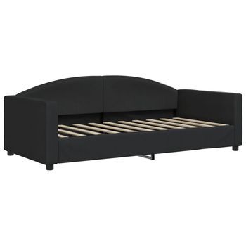 Cama Para Adulto | Cama Individual | Sofá Cama Tela Negro 90x190 Cm
