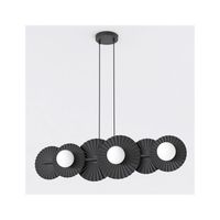 lampara de techo drino negro 6 luces