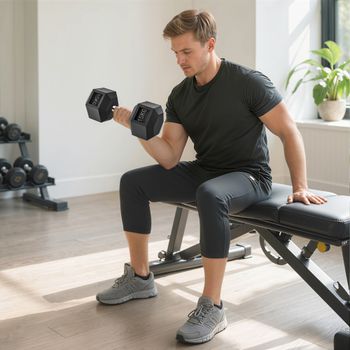 HOMCOM Amortiguador Corto de 15 Kg - 1 Pieza, Hexagonal para Entrenamiento Muscular y Amortiguación - Goma Negra y Metal