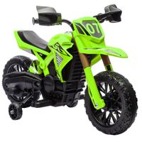 aiyaplay moto electrica para ninos de 3 anos moto a bateria para ninos 6v con ruedas de auxiliar y bocina carga 30 kg verde