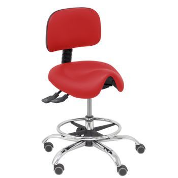 Taburete Zarza Similpiel Rojo