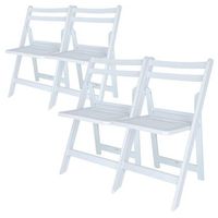well home juego de 4 sillas elo color blanco