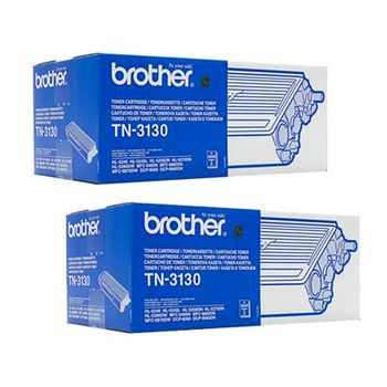 Original Multipack Brother HL-5250D Printer Toner Cartridges (2 Pack) -TN3130