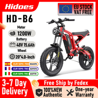 bicicleta electrica hidoes b6 1200w motor de potencia 48v156ah bateria de litio motocicleta bicicleta electrica 204 en neumatico ancho nieve e-bike
