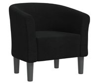 vidaxl sillon de tela negra