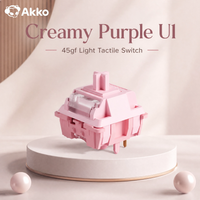 interruptor de teclado mecanico tactil akko serie u1 color morado cremoso