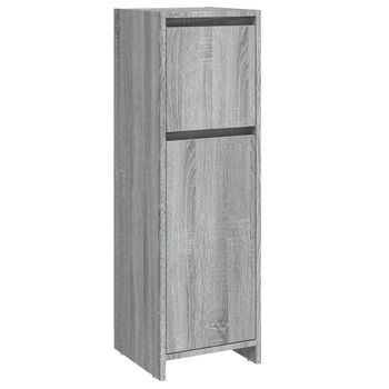 Armario De Baño | Mueble De Baño Madera Contrachapada Gris Sonoma 30x30x95 Cm