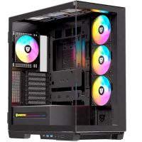 nfortec ursa argb semi torre e-atx doble cristal templado usb-c negra