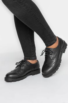 Zapatos Negros Derby Puntera Vega En Diferentes Anchos