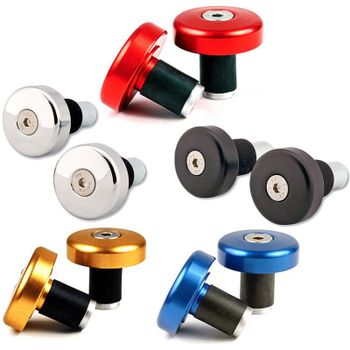 Par de contrapesos de extremo de barra LSL cilíndricos planos 14mm alu