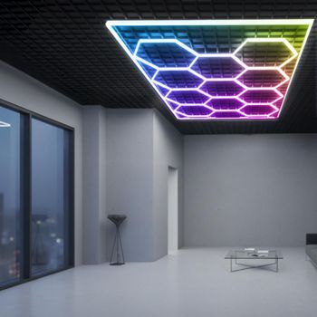 Regleta Led Hexagonal Panel Abeja Leduni 200w Rgb, Ip30