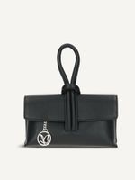 caprice clutch bag black made of leather size 1