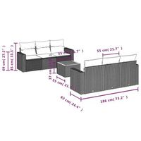 conjunto de sofas para jardin al aire libre con cojines conjunto de 7 piezas