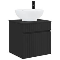 vanidad de lavabo montada en la pared negro 49 x 445 x 665 cm vidaxl