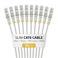 cable de red startech cat6 utp slim 1 m pack de 10