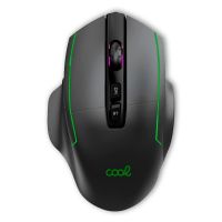 cool lagoon raton wireless  bluetooth 2 en 1 gaming led rgb negro