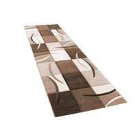 alfombra moderna diamora marron 80x300 cm